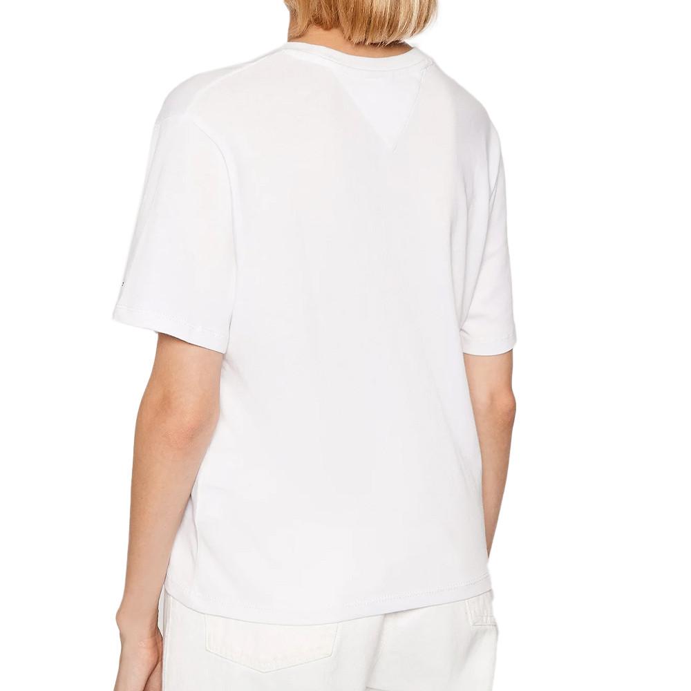 T-shirt Blanc Femme Tommy Jeans Crop vue 2
