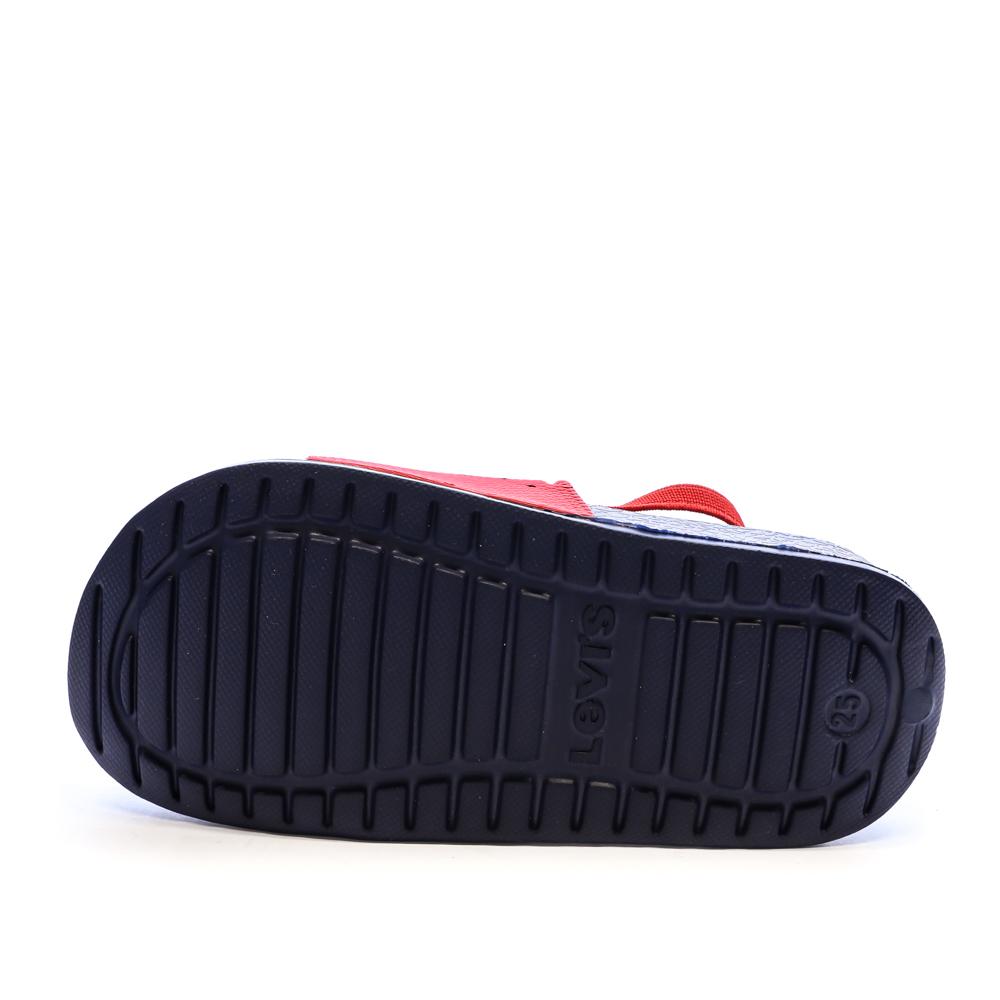 Claquettes Marine/Rouge Garçon Levi's Perf vue 2