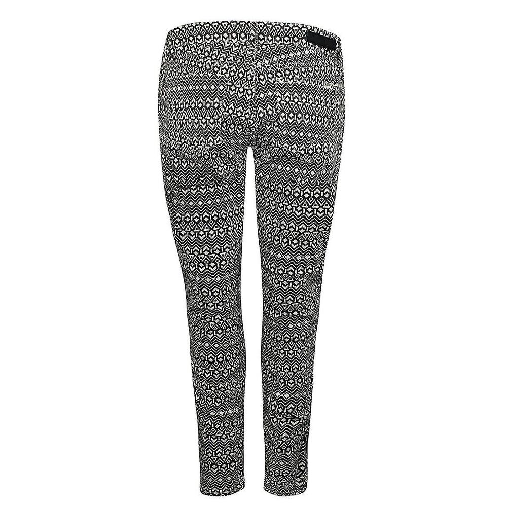 Jean Skinny Blanc/Noir Femme Vans Moto vue 2