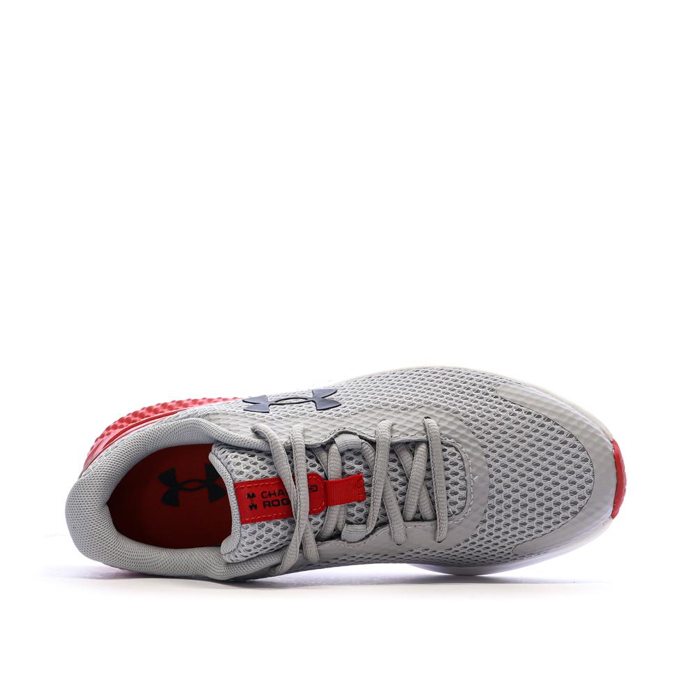 Chaussures de Running Grises/Rouges Femme Under Armour Charged Rogue 3 vue 4