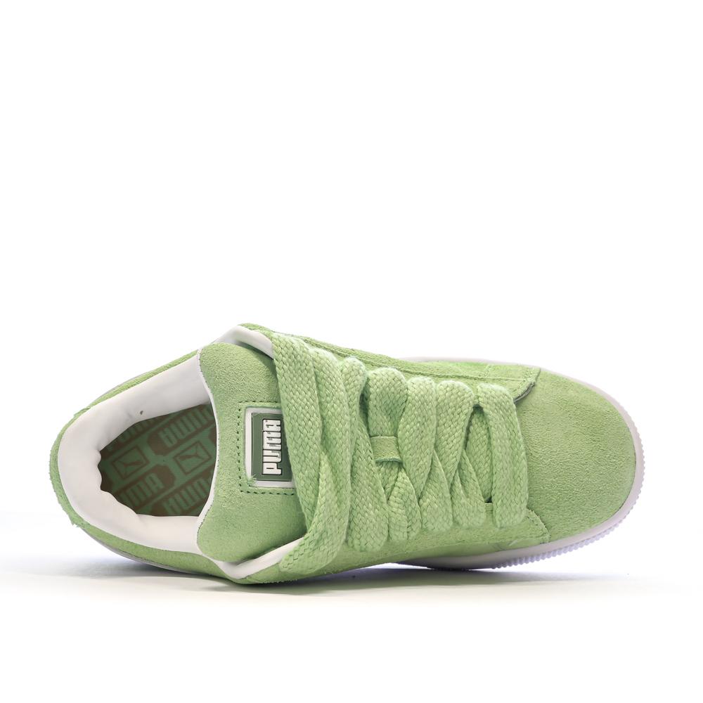 Baskets Vert/Blanc Femme Puma Suede XL vue 4