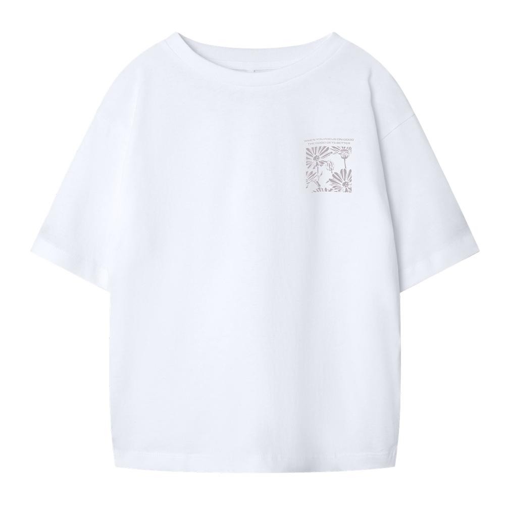 T-shirt Blanc Fille Name it Dagmar pas cher