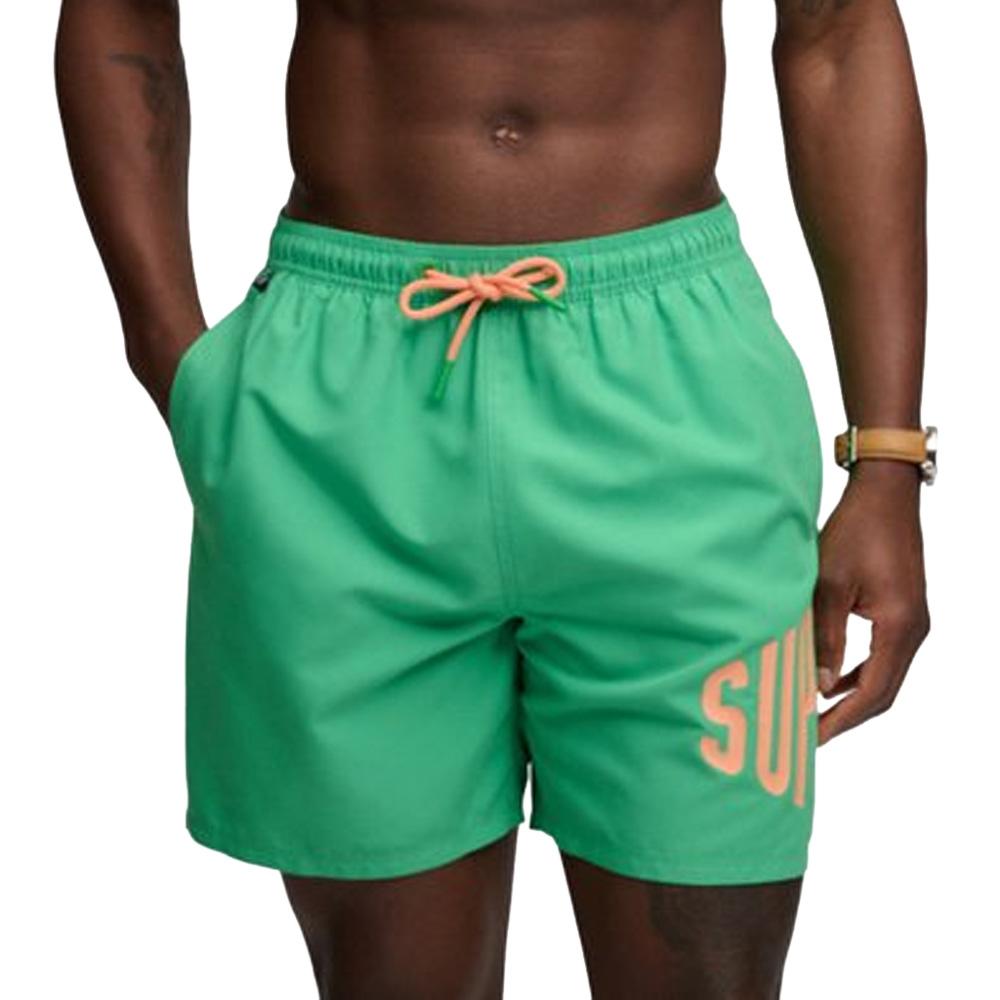 Superdry Swim Men’s Green/Peach Swimsuit affordable