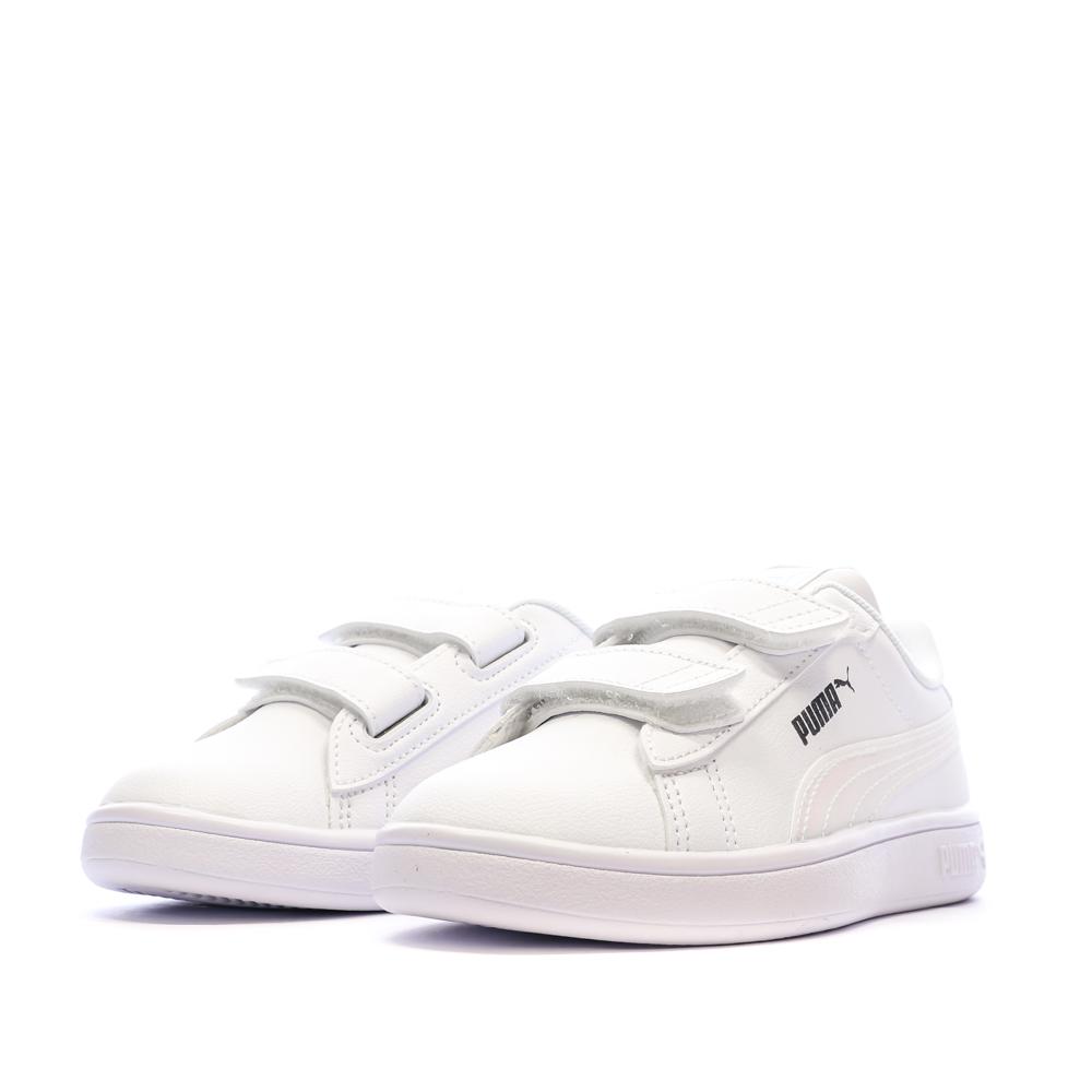 Zapatillas blancas para niña Puma Smash 3.0 HoloS ver 6
