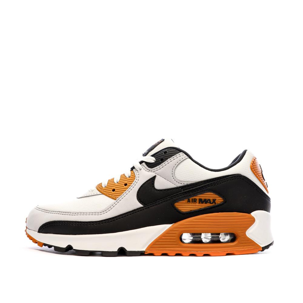 Baskets Noir/Orange Homme Nike Air Max 90 pas cher