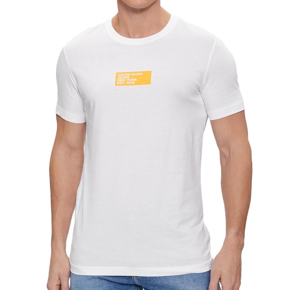 T-shirt Blanc Homme Calvin Klein Jeans Center pas cher