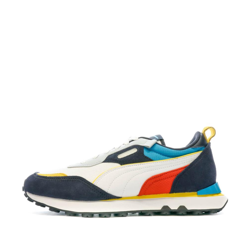 Baskets Blanc/Bleu Homme Puma Rider Future Vintage pas cher