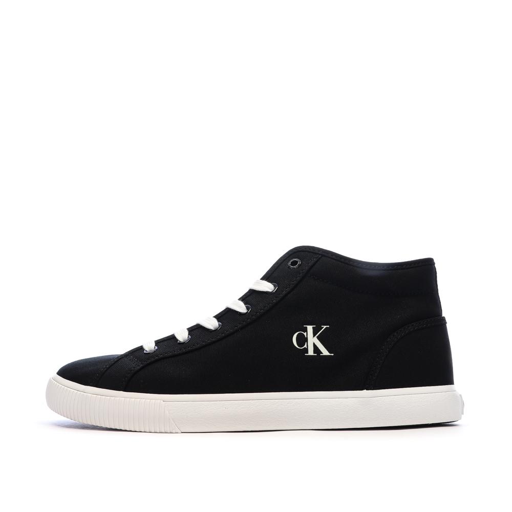 Baskets Noir/Blanc Homme Calvin Klein Jeans Ess Vulc pas cher