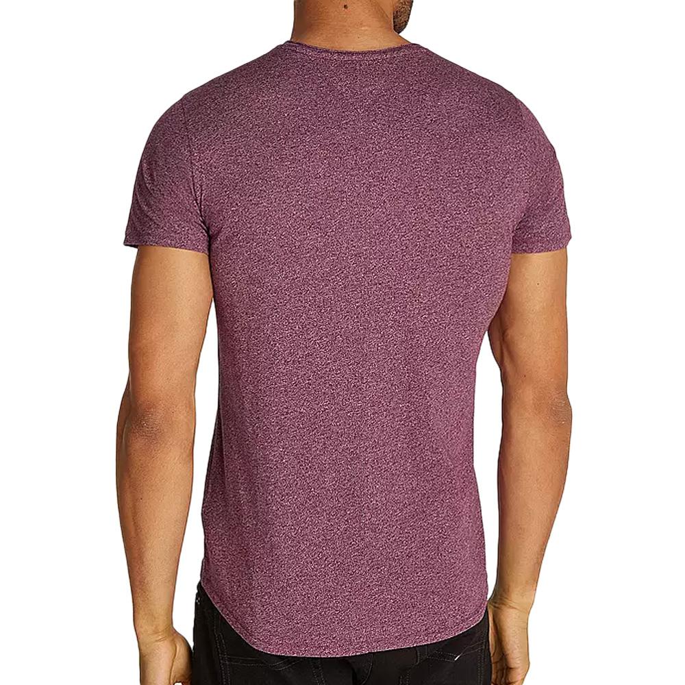 T-shirt Violet Homme Tommy Hilfiger Slim Jaspe vue 2