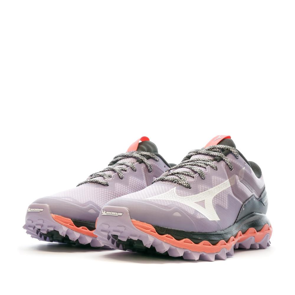 Chaussures de Trail Violette Femme Mizuno Wave Mujin vue 6