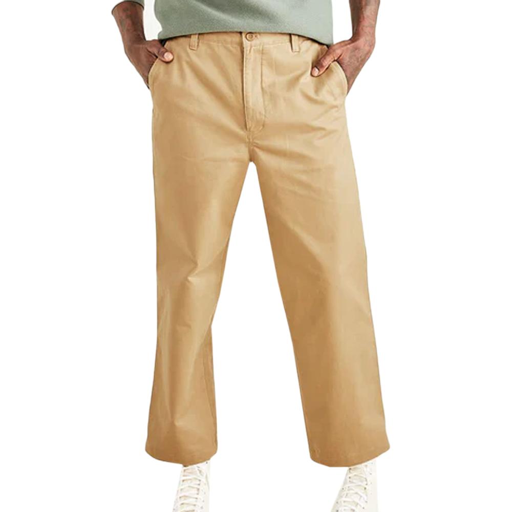 Pantalon Large Marron Homme Dockers Cropped pas cher