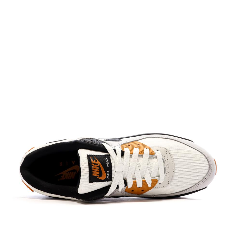 Baskets Noir/Orange Homme Nike Air Max 90 vue 4