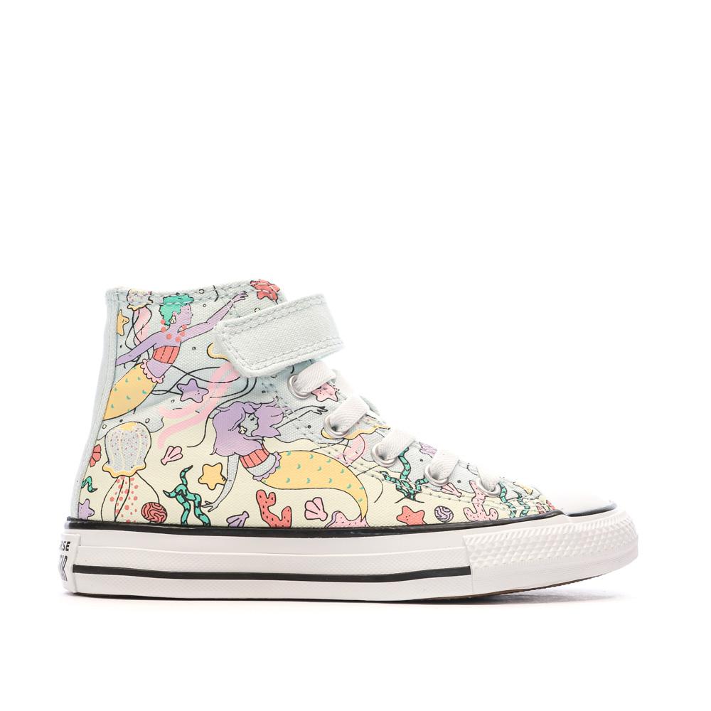 Baskets Bleu Fille Converse Chuck Taylor All Star 1V vue 2