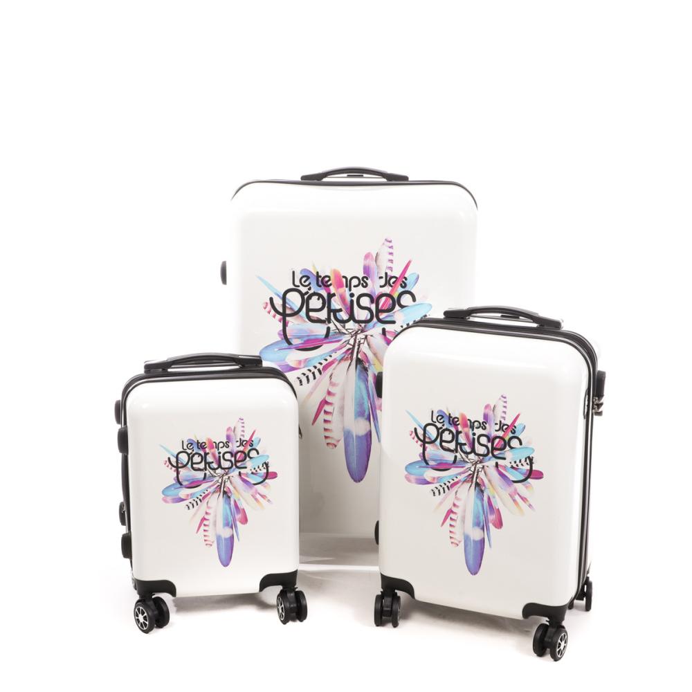 Lot x3 Valises Blanches Le Temps des Cerises Saya pas cher