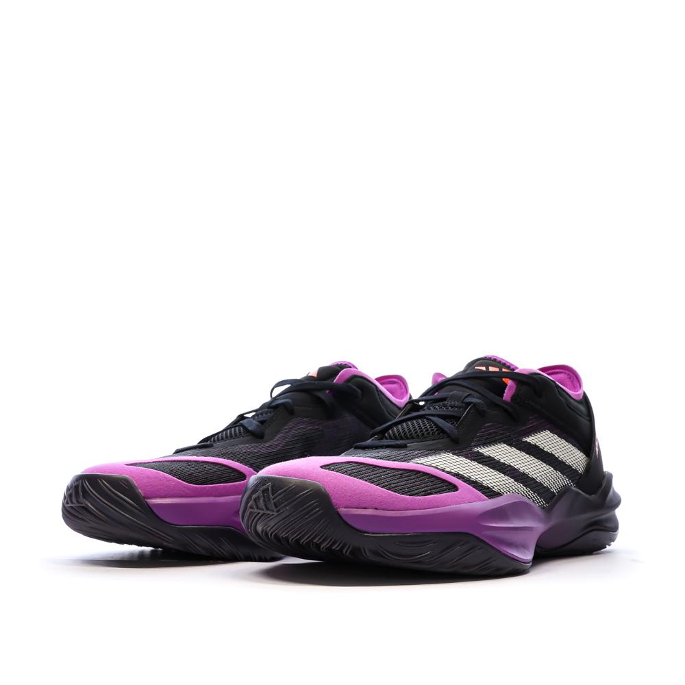Chaussures de basketball Noir/Violet Homme Adidas Adizero vue 6