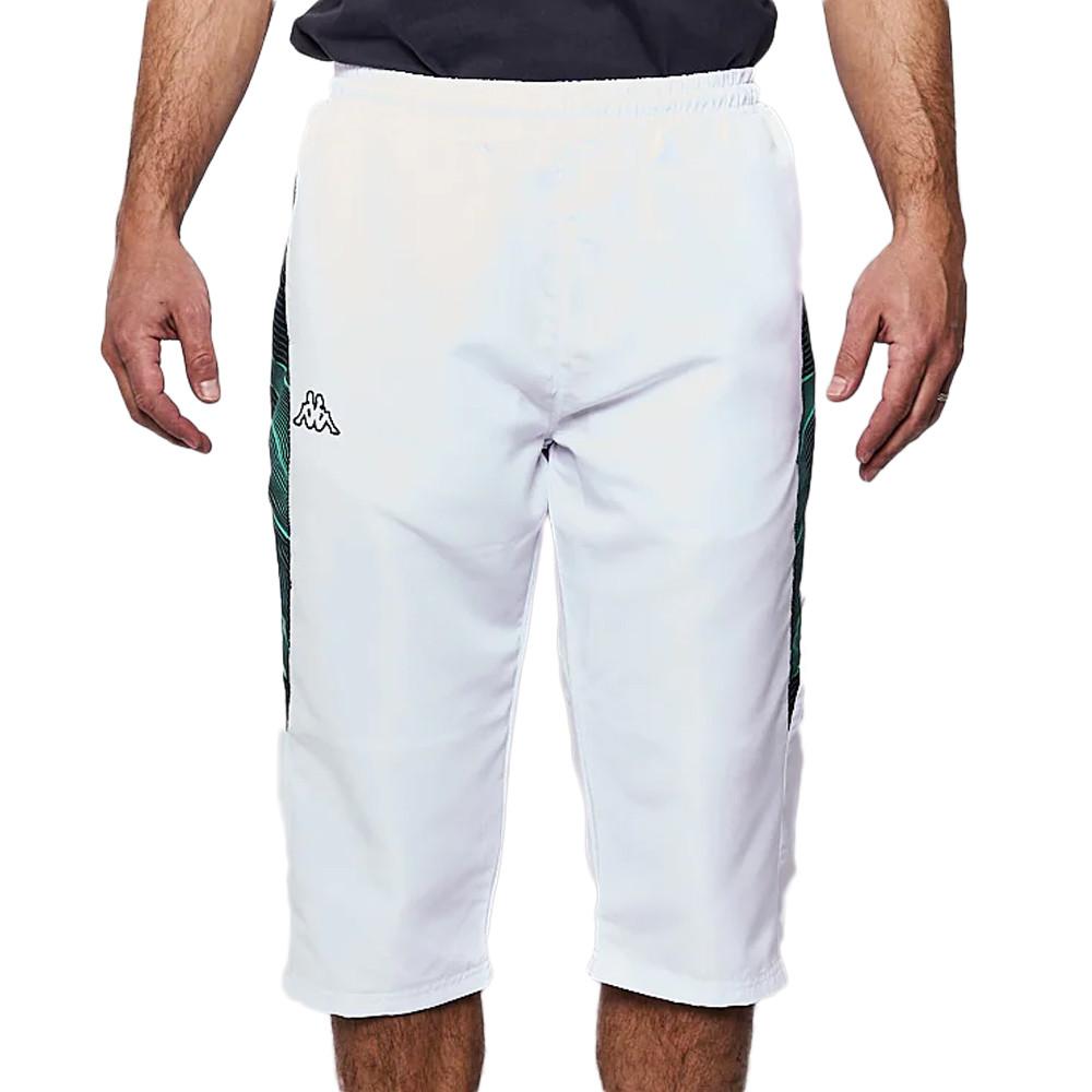 Pantacourt Blanc/Vert Homme Kappa Ehors Graphik pas cher