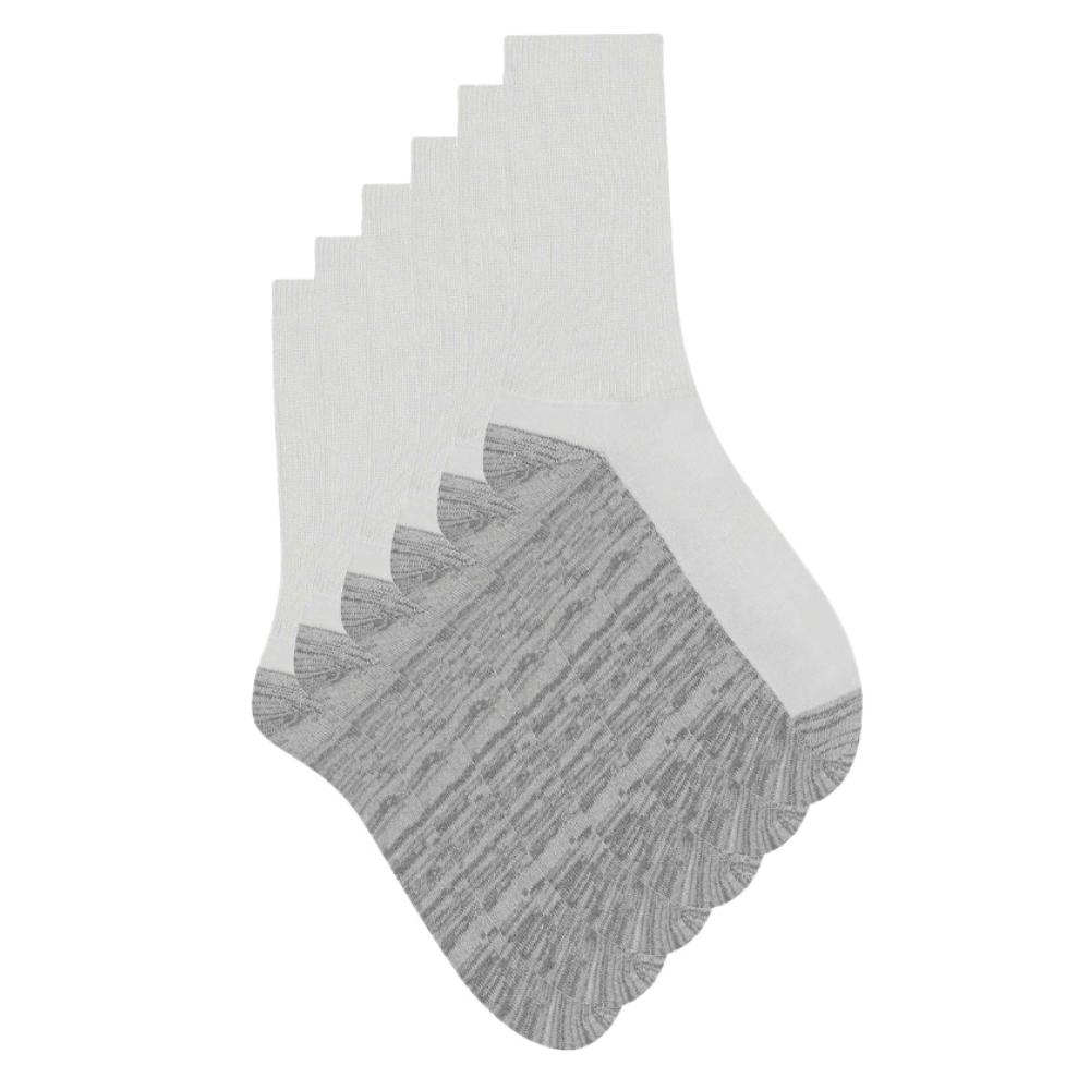 X3 Paires de Chaussettes Blanc/Gris Homme Dim Sport pas cher