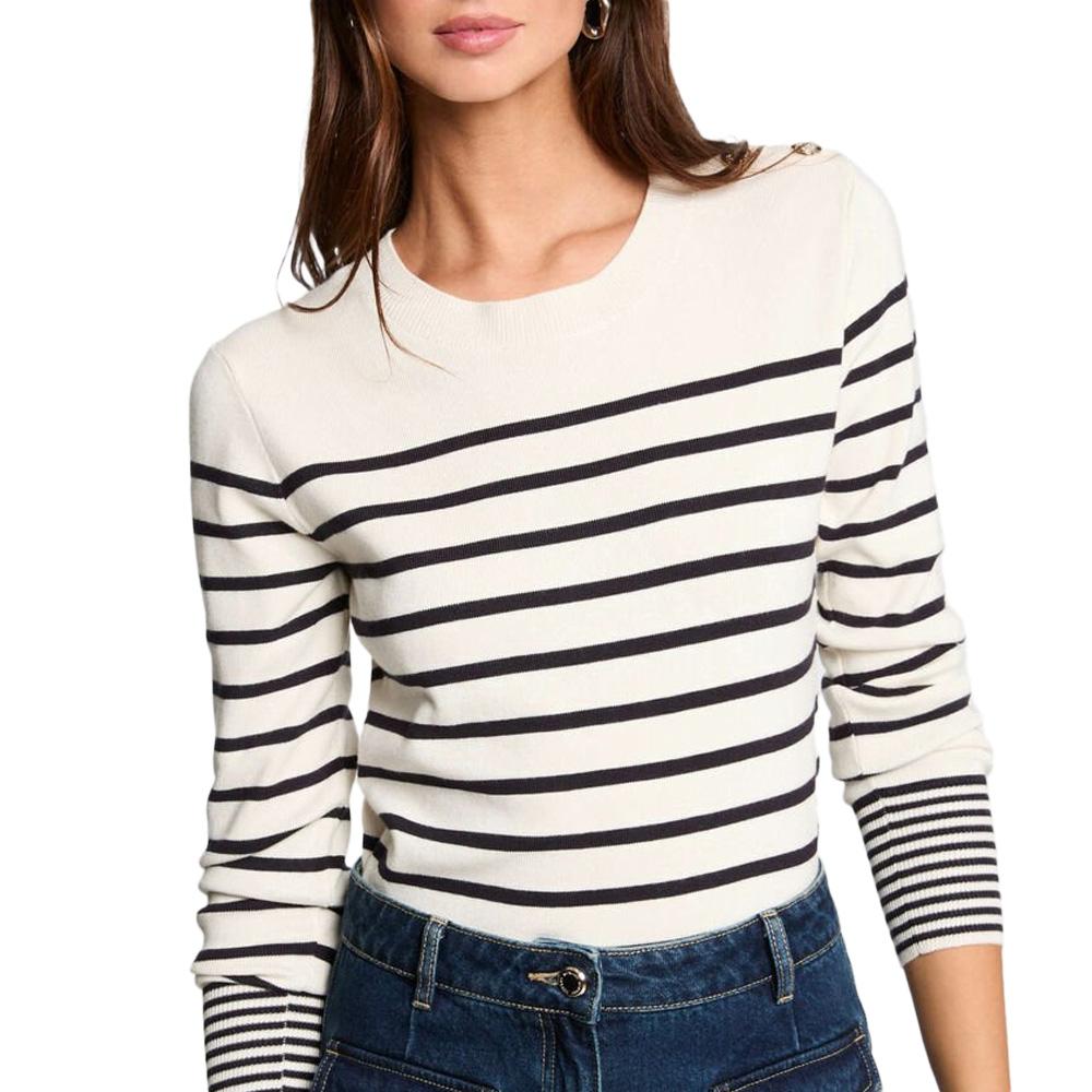 Pull Beige/Marine Femme Morgan Jauge pas cher