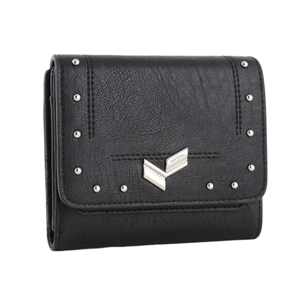 Portefeuille Noir Femme Kaporal LANA pas cher