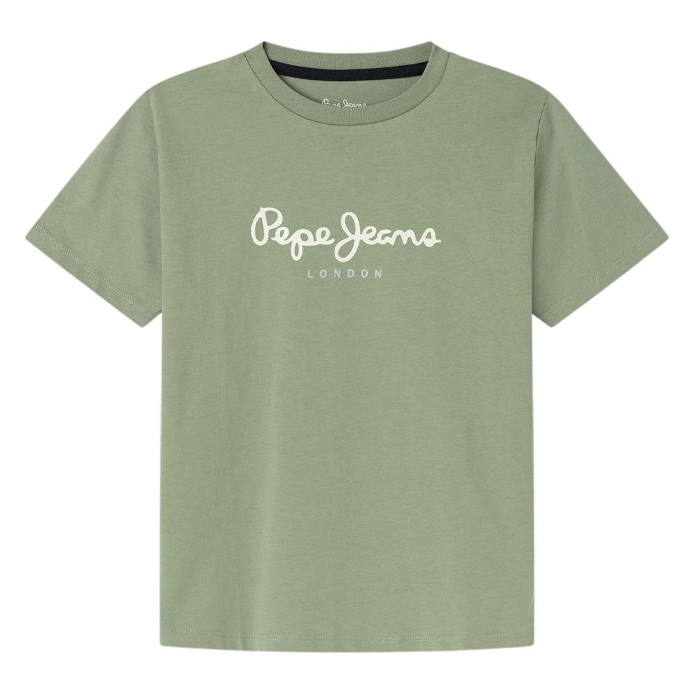 T-shirt Kaki Garçon Pepe Jeans New Art pas cher