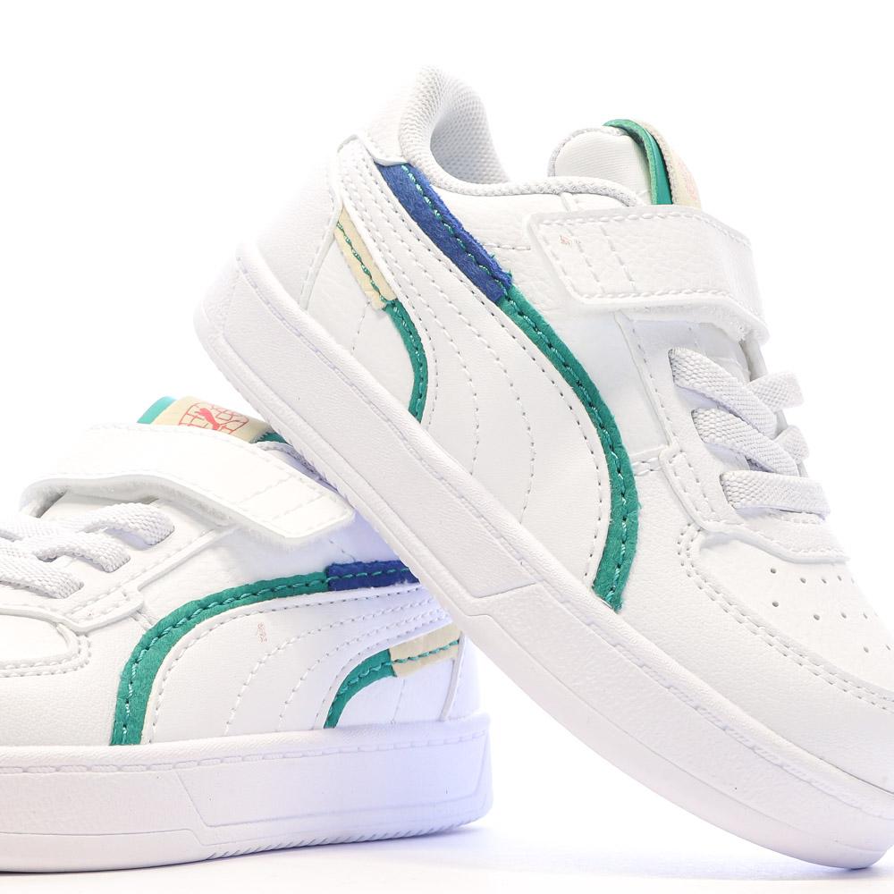 Baskets Blanches/Vert/Marine Garçon Puma Caven 2.0 Ready vue 7