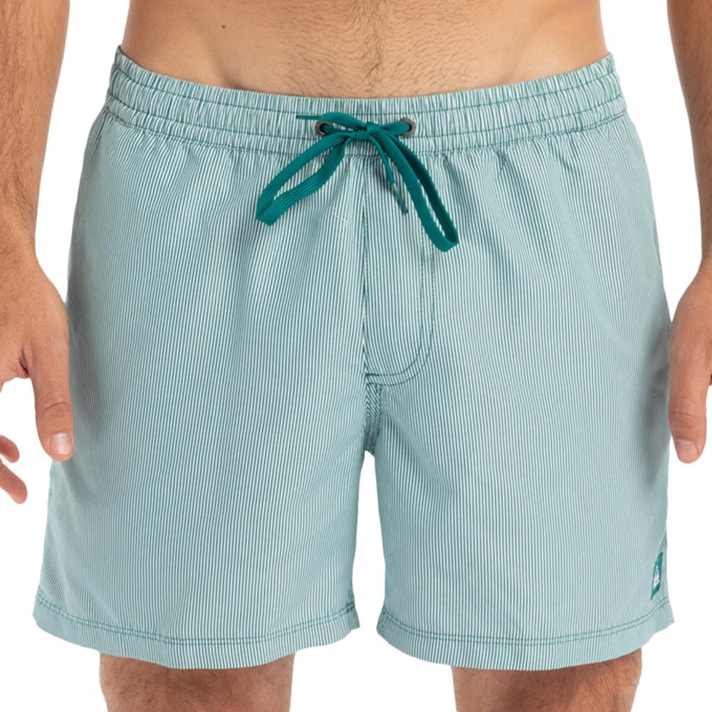 Short de Bain Vert Homme Quiksilver Deluxe 15 pas cher