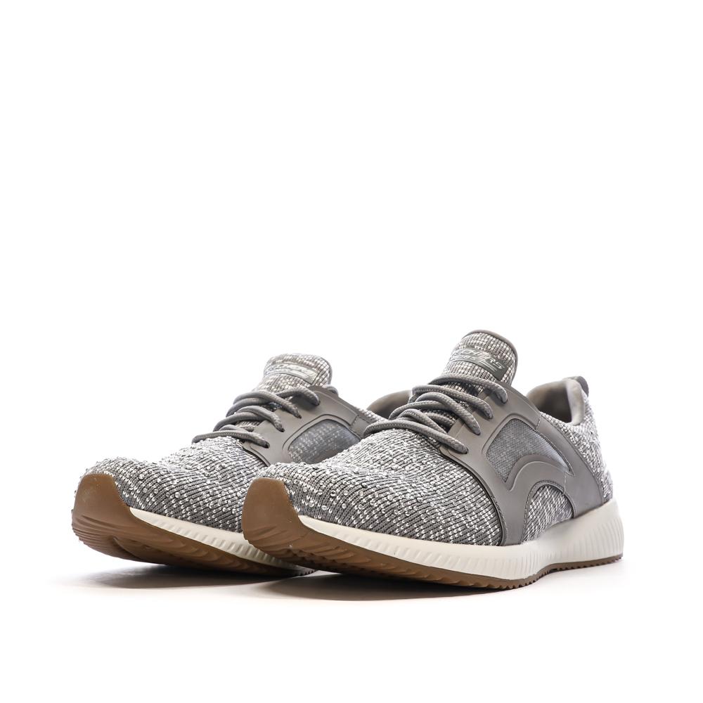 Baskets Grises Homme Skechers Bob vue 6