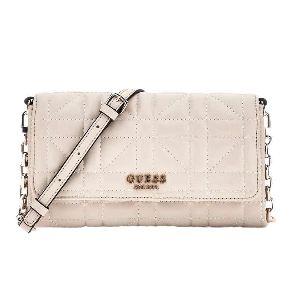 Sac à bandoulière Ecru Femme Guess Brera pas cher