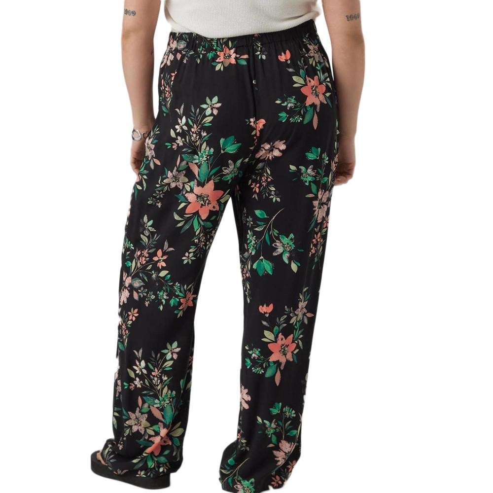 Pantalon Noir à fleurs Femme Vero Moda Curve Easy Hw Wide vue 2
