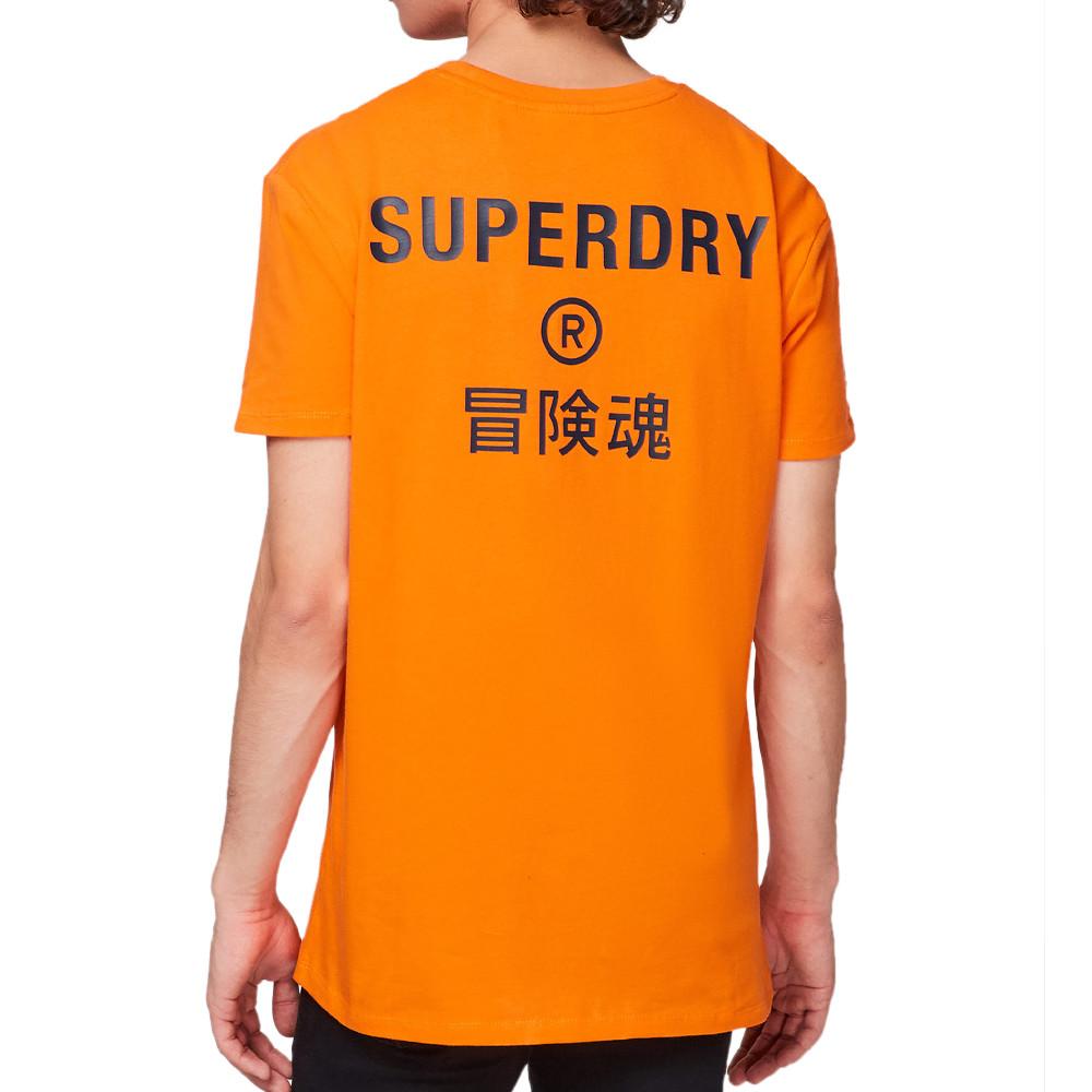 T-shirt Orange Homme Superdry Logo Brights vue 2