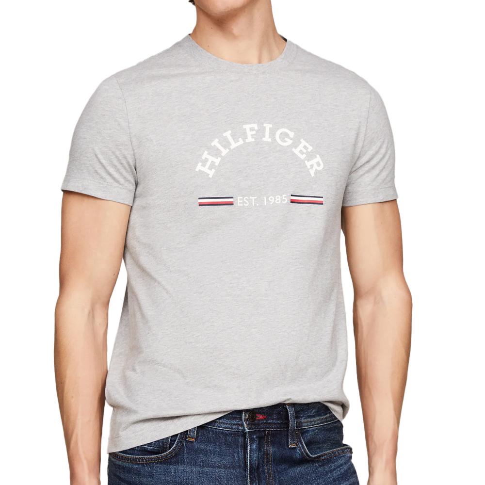 T-shirt Gris Homme Tommy Hilfiger Arch pas cher