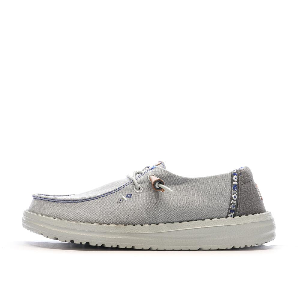 Chaussures Grises Femme Hey Dude Chambray Boho pas cher