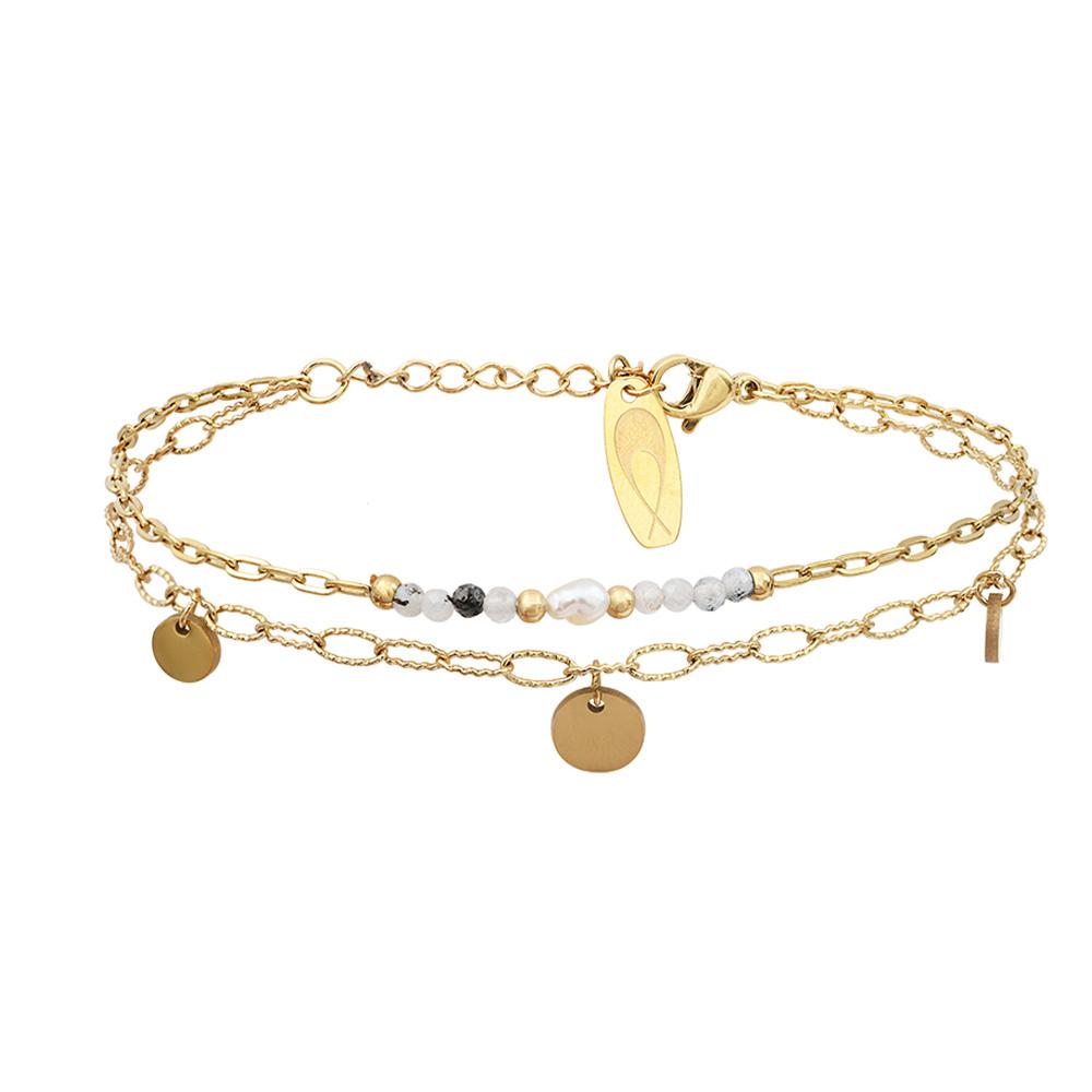 Bracelet Doré/Blanc Femme Clio Blue BR3936SD pas cher