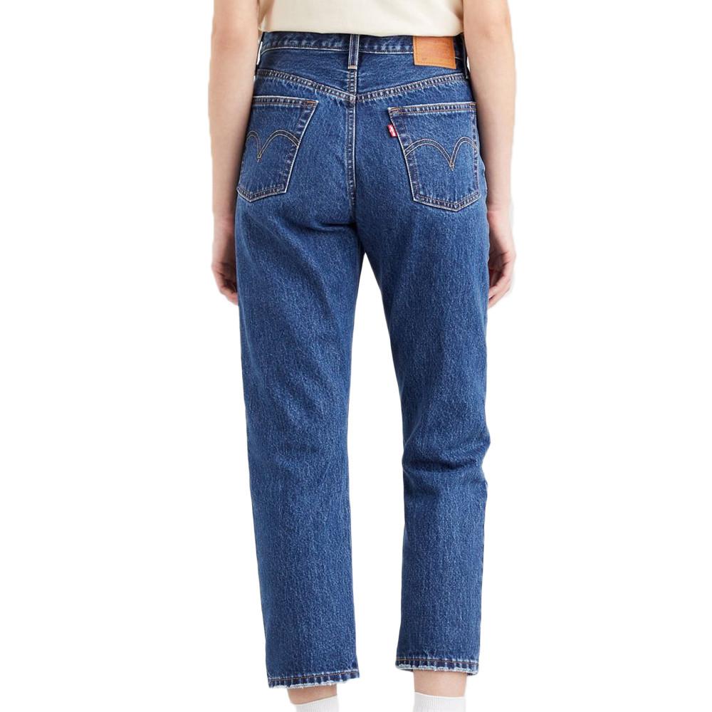 Jean Cropped Bleu Foncé Femme Levi's 501 vue 2