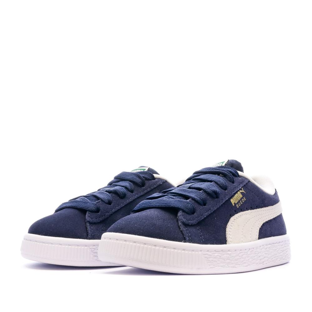 Baskets Bleu Enfant Puma Suede Classic XXI PS vue 6