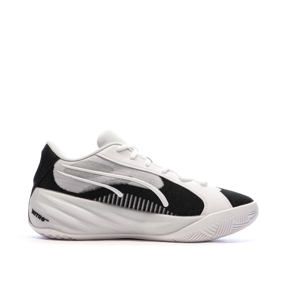 Chaussures de Basketball Blanche/Noir Homme Puma All-pro Nitro vue 2