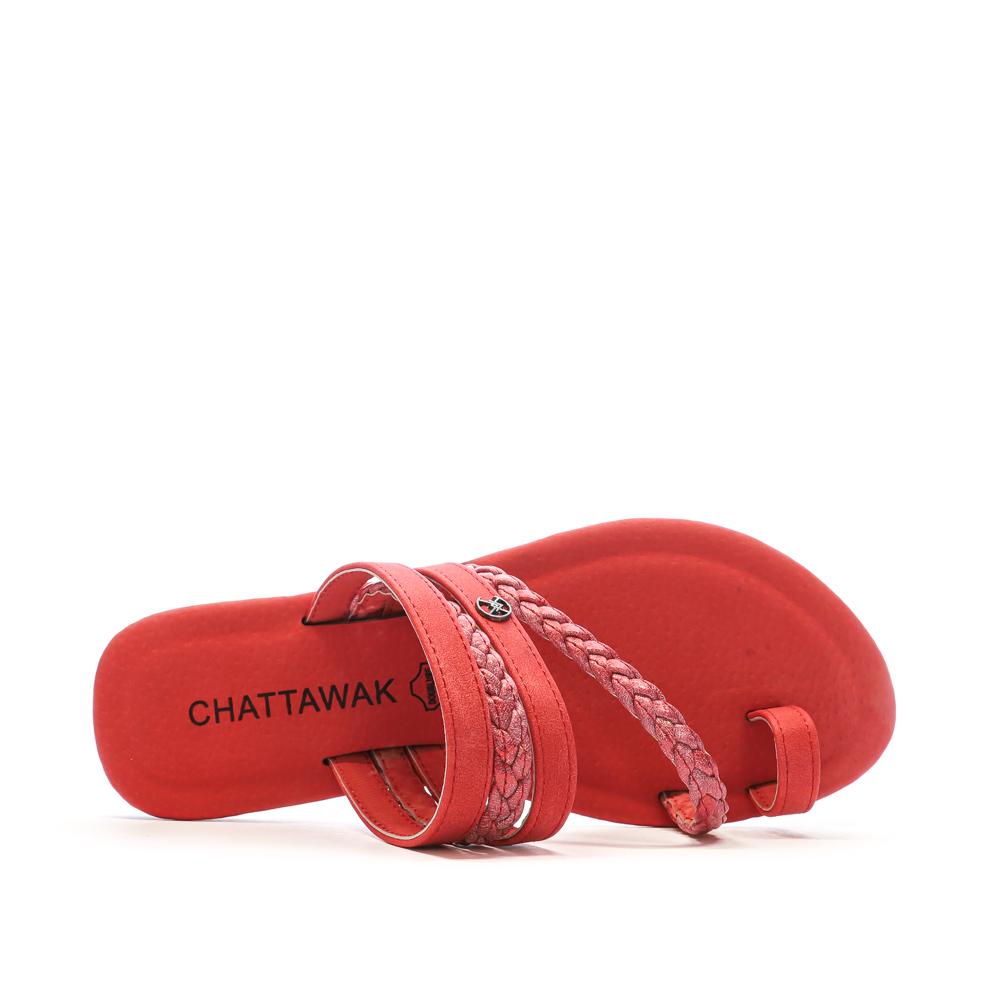 Sandales Rouge Femme Chattawak TIFA vue 4