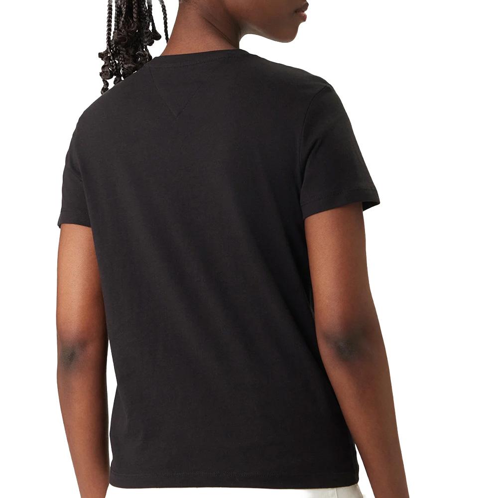 T-Shirt Noir Homme Tommy Hilfiger Essential 123 vue 2
