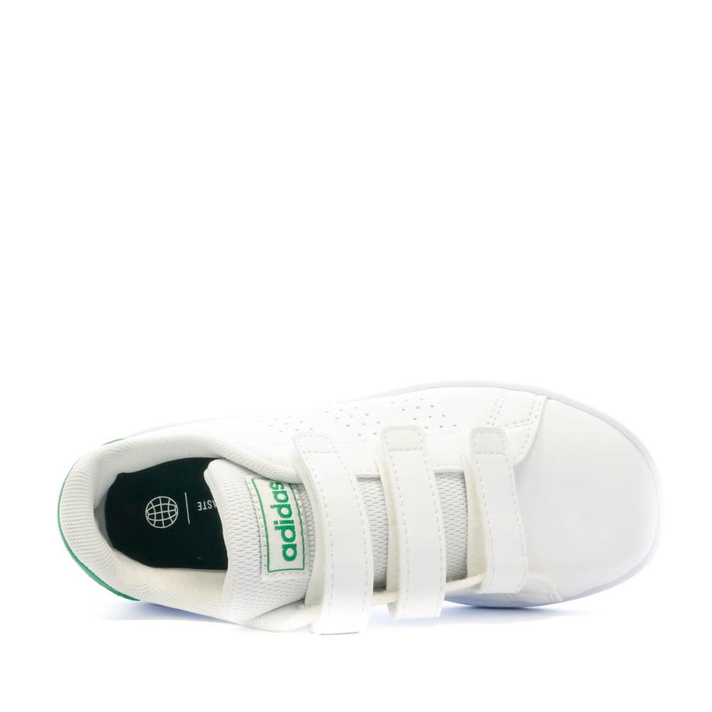 Baskets Blanches Garçon Adidas Advantage vue 4