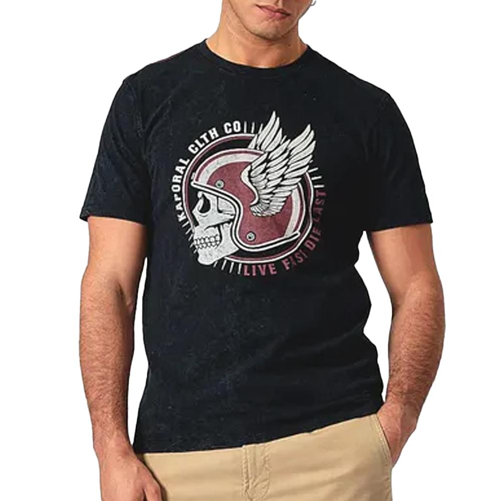 T-Shirt Noir Homme Kaporal BLEEKE pas cher