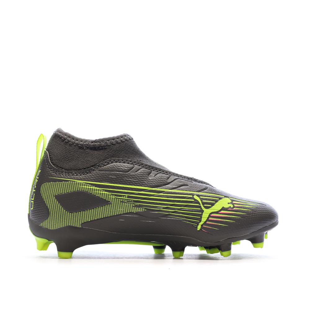 Botas de fútbol Puma Ultra 5 Niño Gris/Amarillo ver 2