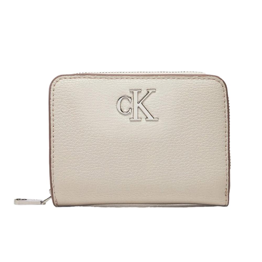 Portefeuille Beige Femme Calvin Klein Jeans Minimal pas cher