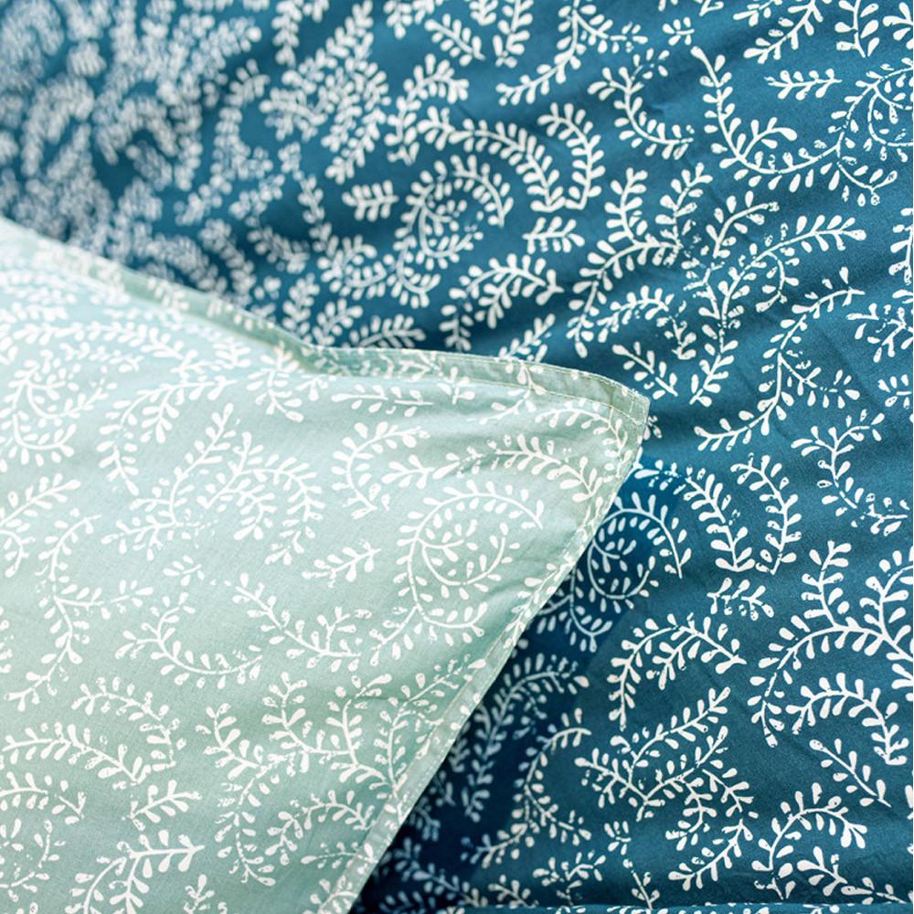 Parure de Lit Vert/Bleu 220x240cm Today Coton 57 Fils Sunshine vue 3