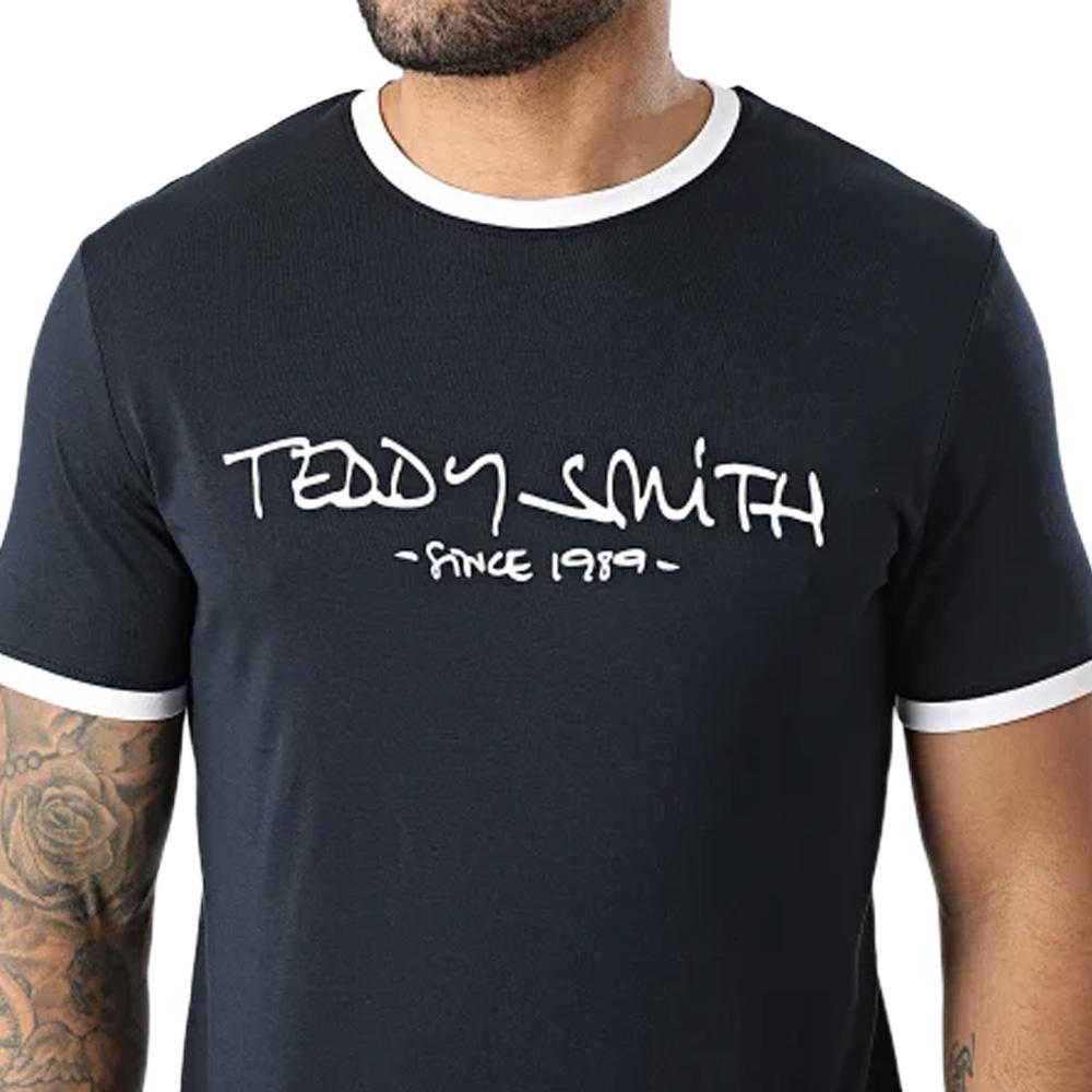 T-Shirt Marine Homme Teddy Smith Ticlas vue 2