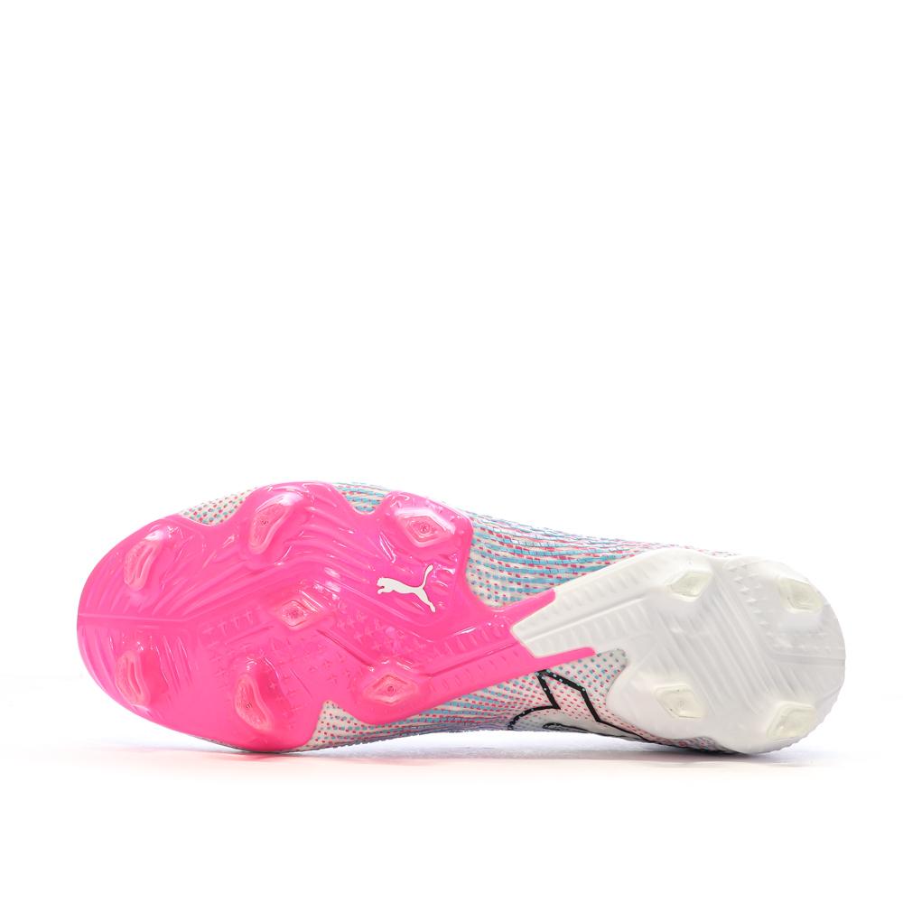 Chaussures de foot Blanches/Roses Homme Puma Future 7 Ultimate vue 5