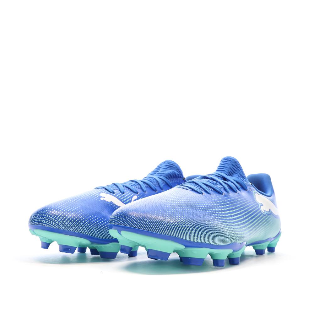 Chaussures de football Bleu Homme Puma Future 7 FG/AG vue 6