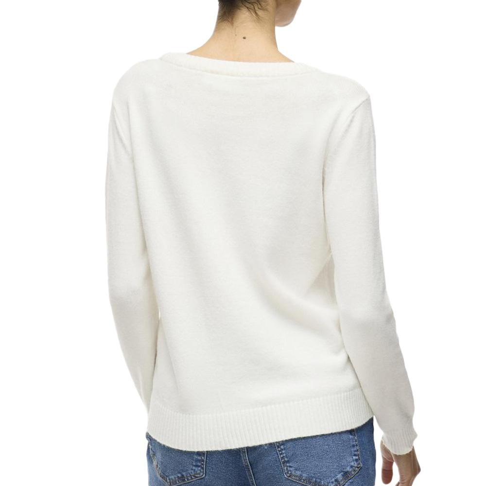 Pull Blanc Femme Vila Viril vue 2