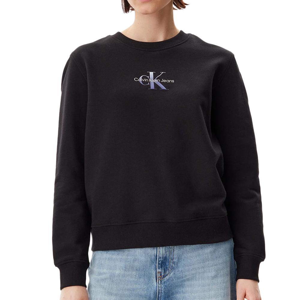 Sweat Noir Femme Calvin Klein Gradient Monologo pas cher