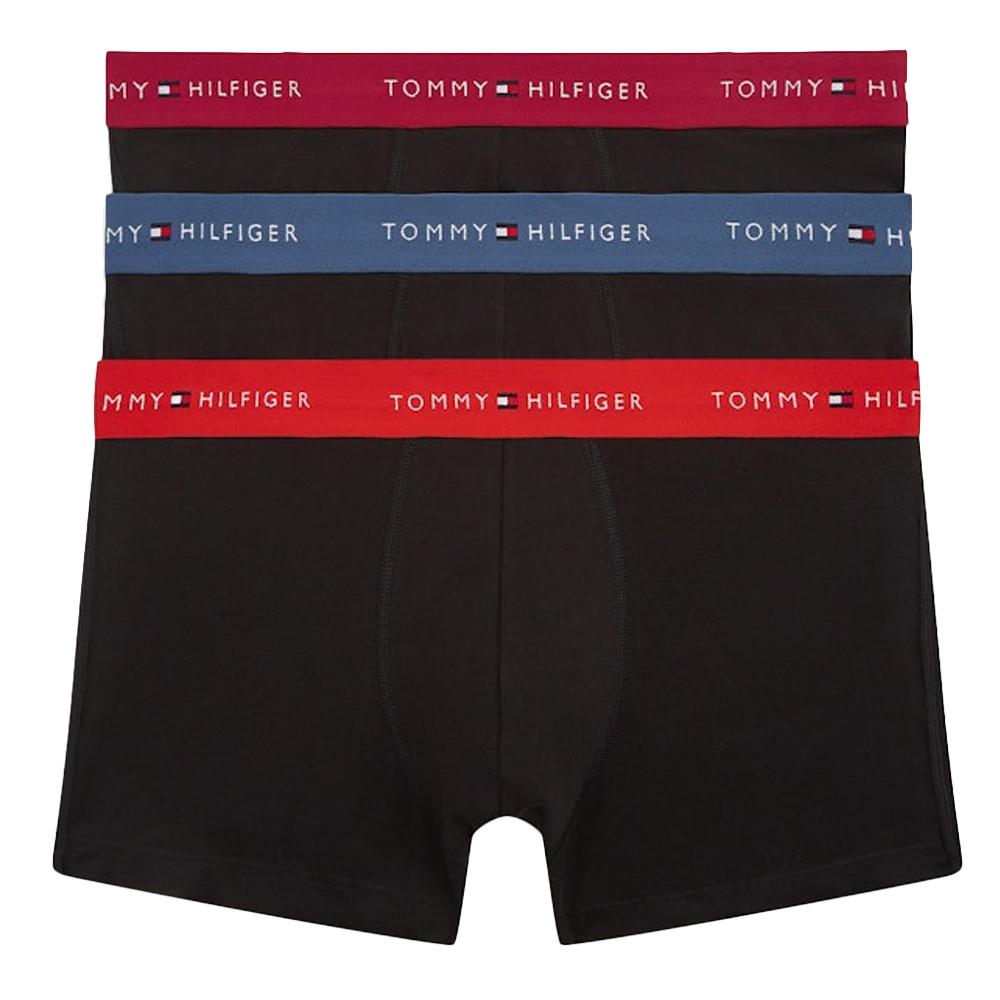 x3 Boxers Noir/Rouge/Bleu Homme Tommy Hilfiger Trunk pas cher
