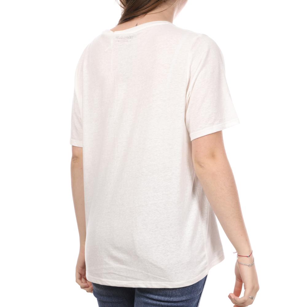 T-shirt Blanc Femme Teddy Smith Face vue 2